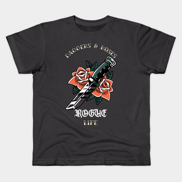 Daggers & Roses Kids T-Shirt by natural-20s